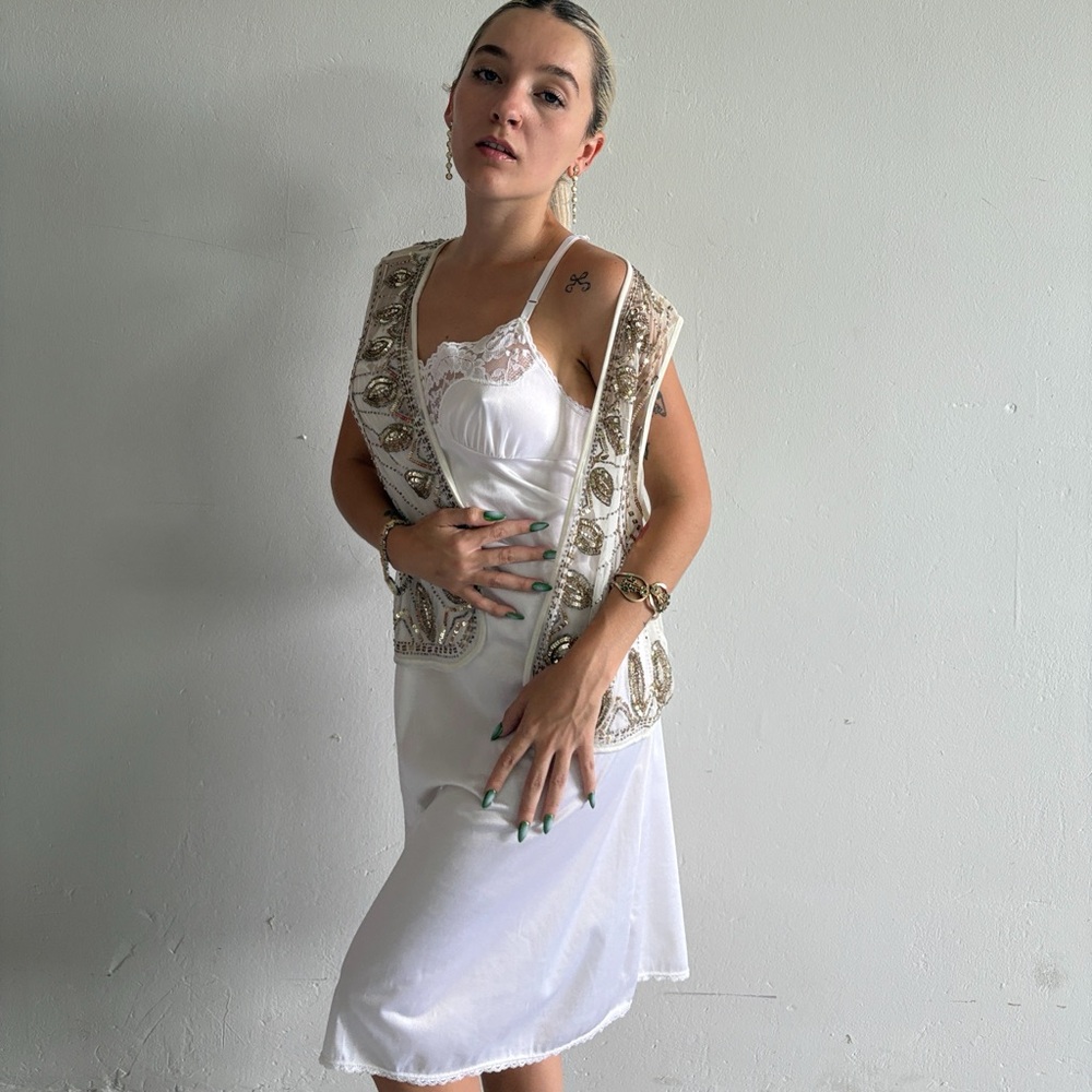 Elegant White Lace Slip Dress